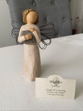 Willow Tree "Angel of Learning" Figurine - Holding a Book